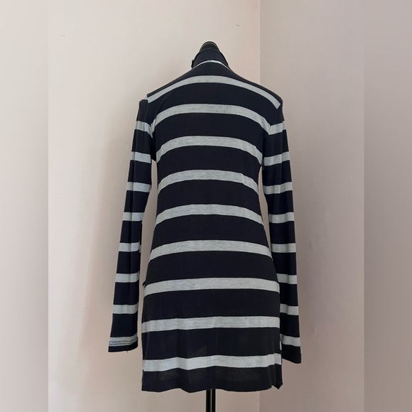 MODlusive Blue-gray and Light-blue Striped Cardigan Size XS - Picture 3 of 5